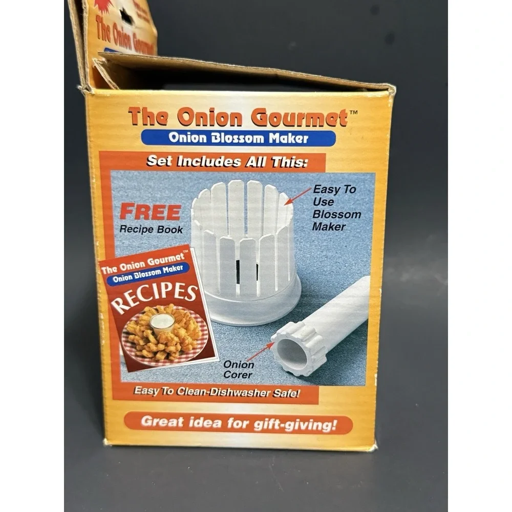 The Onion Gourmet‎ Onion Blossom Maker Seen TV Recipe Booklet Simple Easy Fast🟠
